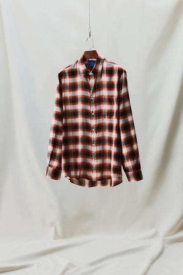 FLOWING CHECK SHIRT AARON LEVINE X ZARA - Red by Zara