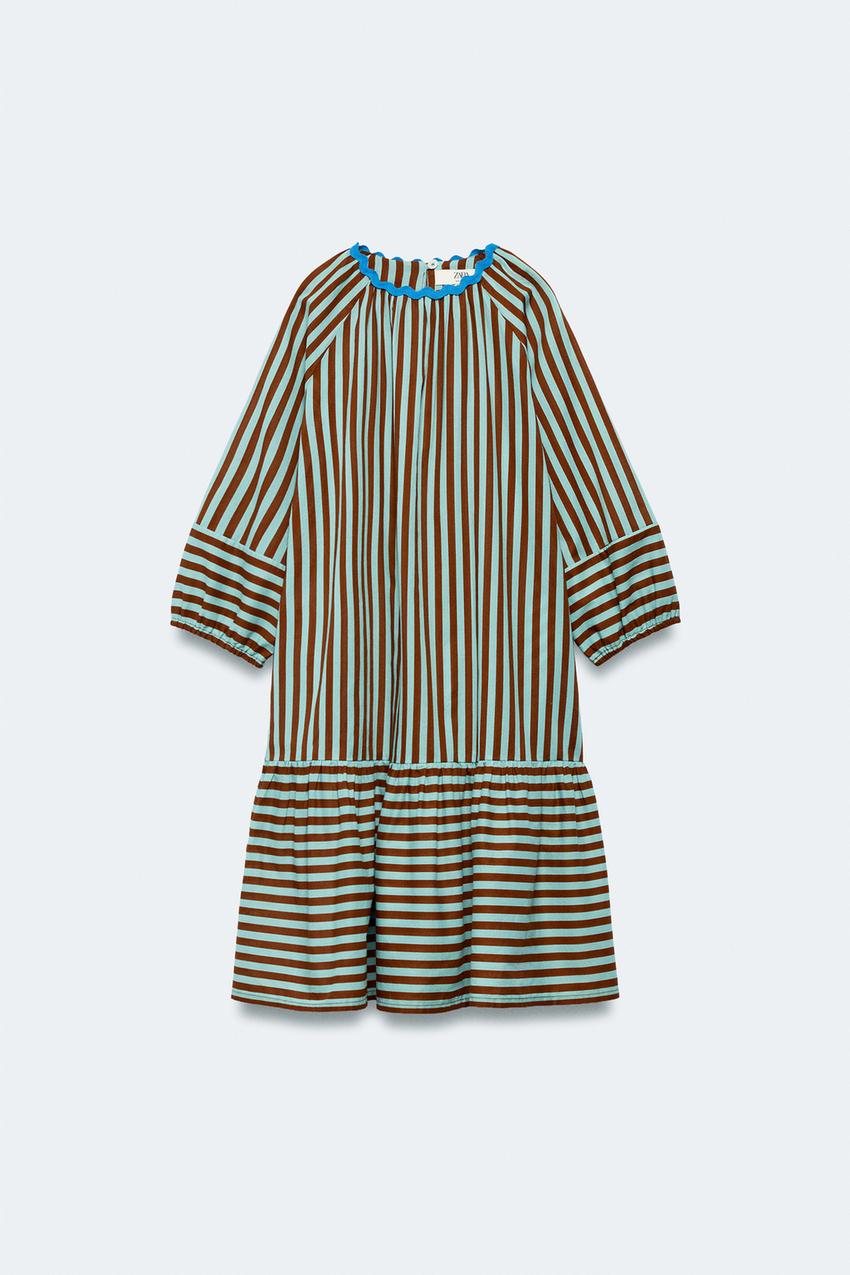 Zara - 2-14 Years / Wavy Striped Dress Limited Edition - Striped - 8-9 Years (51,2 Inches) - Kids Zara - 2-14 Years / Wavy Striped Dress Limited Edition - Striped - 8-9 Years (51,2 Inches) - Kids
