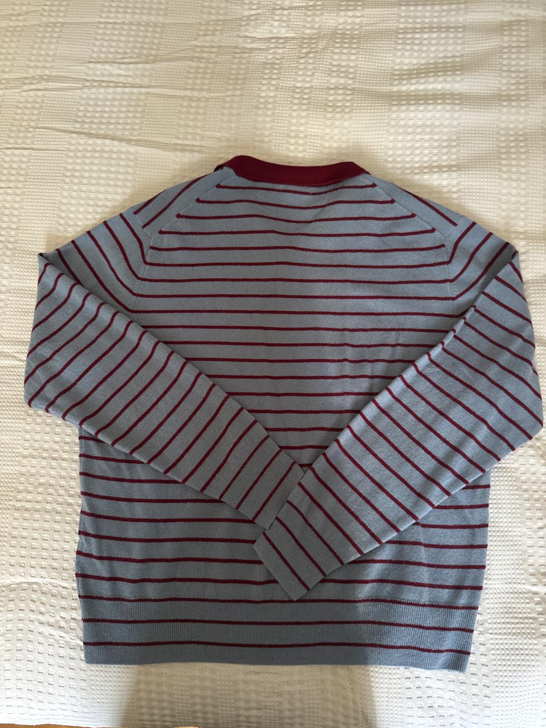 STRIPED WOOL BLEND KNIT POLO SHIRT - Image 3