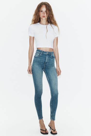 JEANS TRF SKINNY HIGH WAIST - Azul de Zara