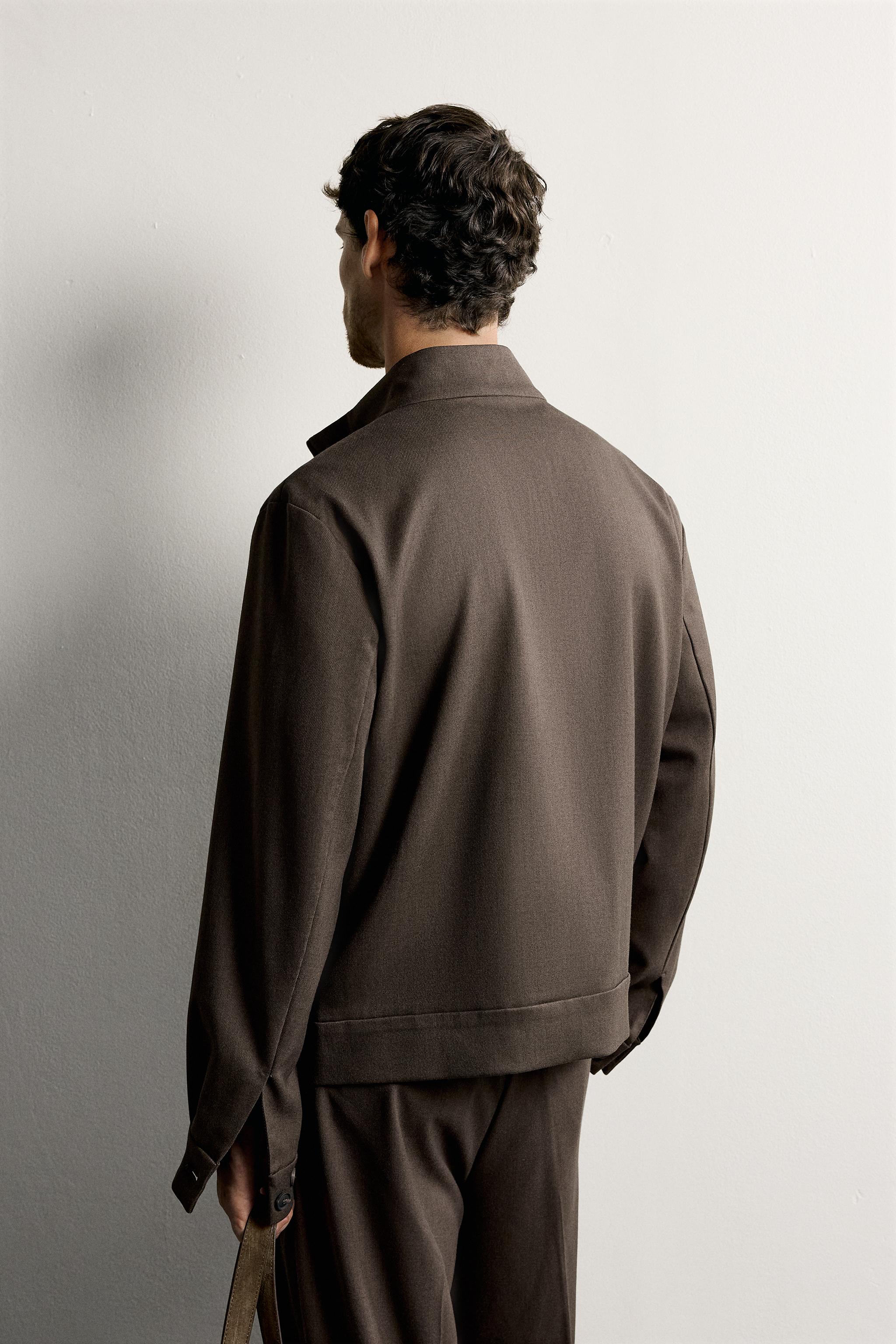 REGULAR FIT ZIP OVERSHIRT - thumbnail 3