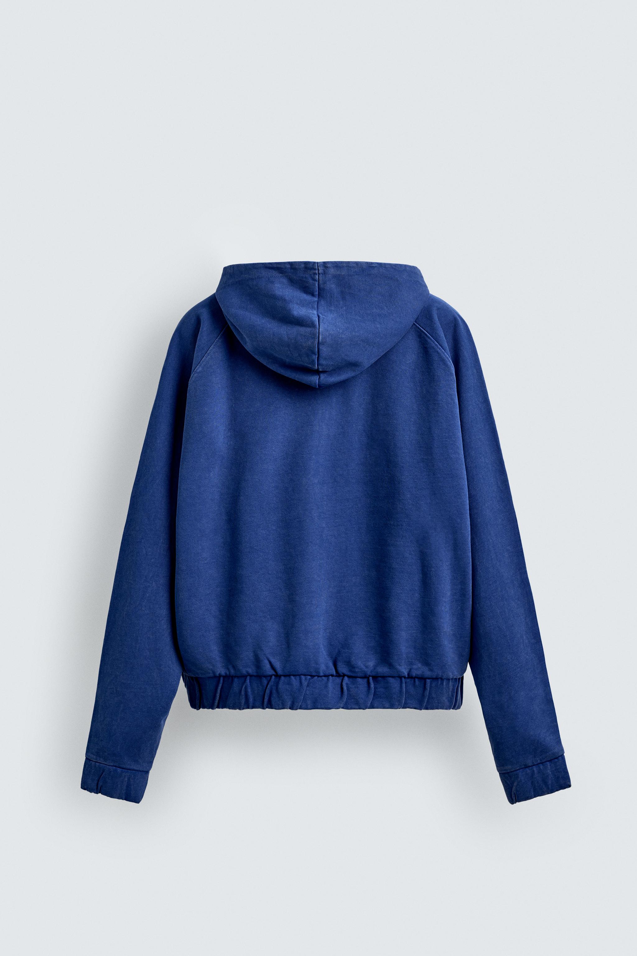 BOXY FIT HOODIE SWEATSHIRT - Dark anthracite | ZARA United