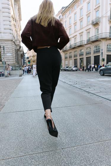 HIGH-WAIST TROUSERS - Black by Zara