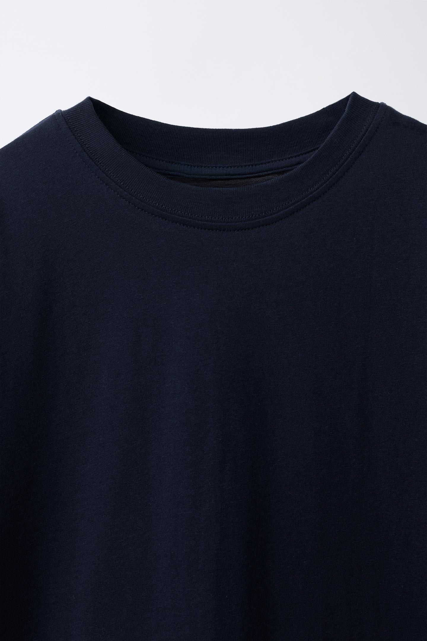 Детские футболки Zara 3-PACK OF Solid Long-Sleeve T-SHIRTS, цвет: Тёмно-синий — фото 4