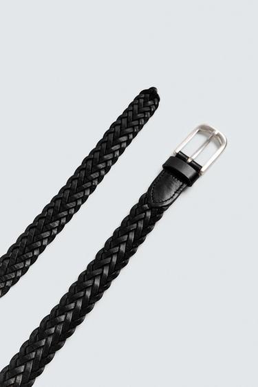 CEINTURE LONGUE EN CUIR TRESSÉ - Noir de Zara - Image 4