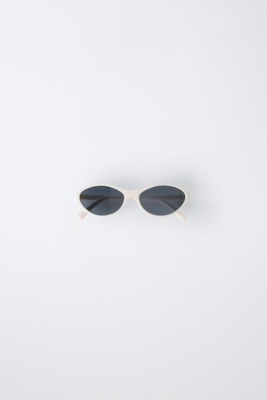 CATEYE RESIN SUNGLASSES - Oyster-white by Zara