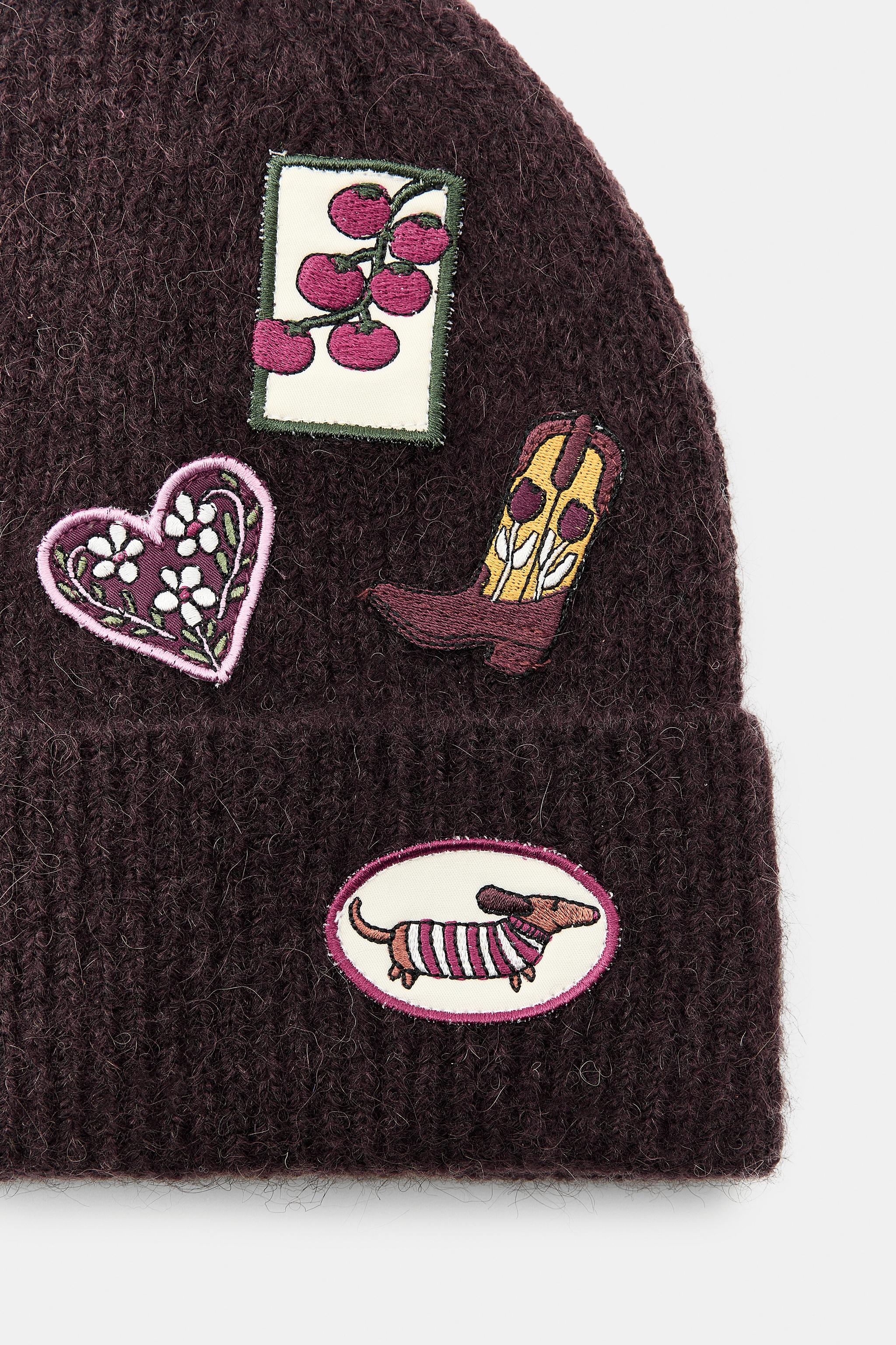 Zara PATCHED KNIT BEANIE | Place Rosemère