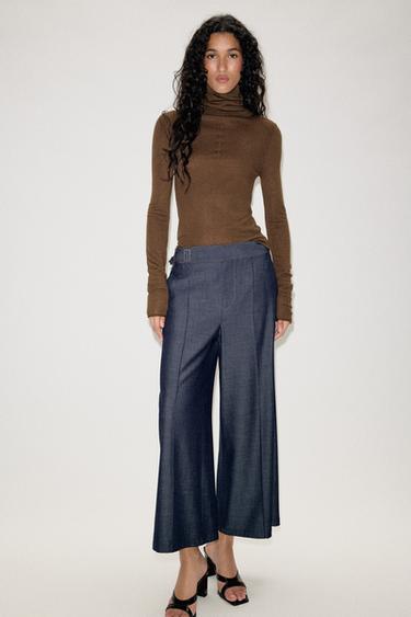 PANTALÓN CULOTTE TRABILLA - Azul / Índigo de Zara