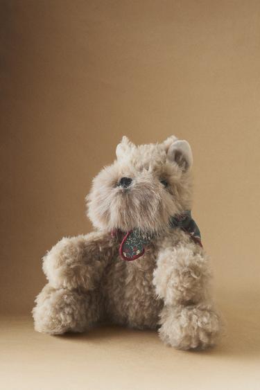 KIDS' MEDIUM CHRISTMAS DOG PLUSH TOY — Gray 1
