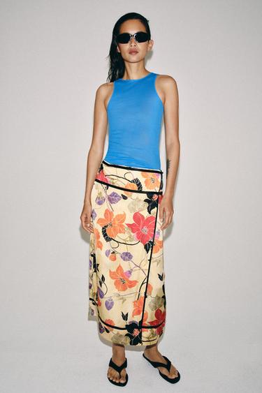 ZW COLLECTION FLORAL PAREO SKIRT - Multicoloured by Zara - Image 0
