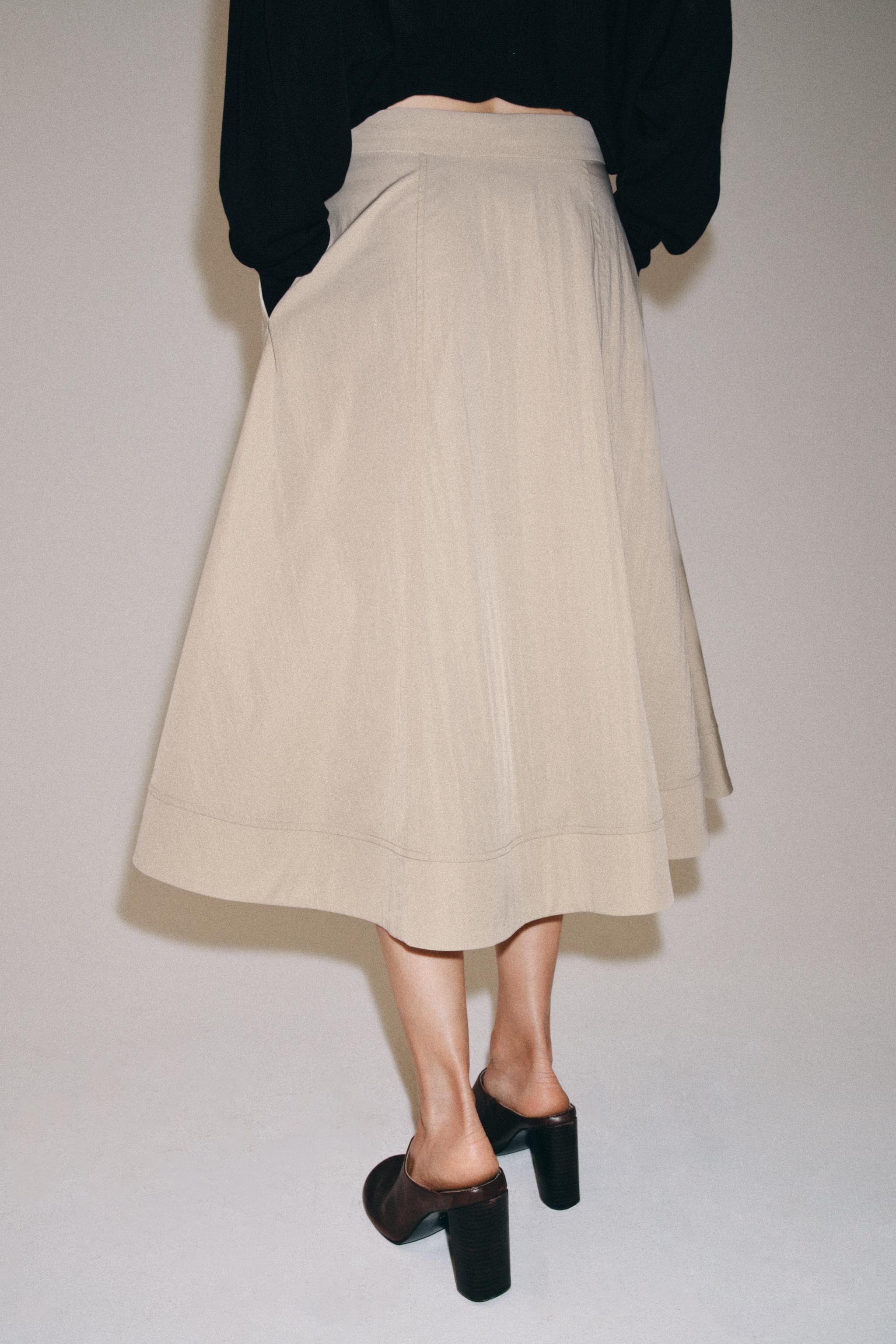 ZW COLLECTION CAPE MIDI SKIRT