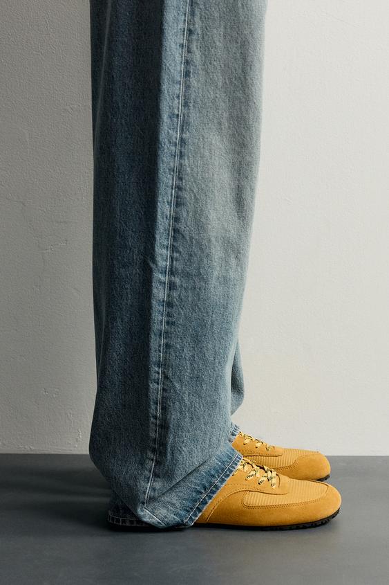BAREFOOT TRAINERS WITH LEATHER DETAILS - Yellow by Zara - Image 0