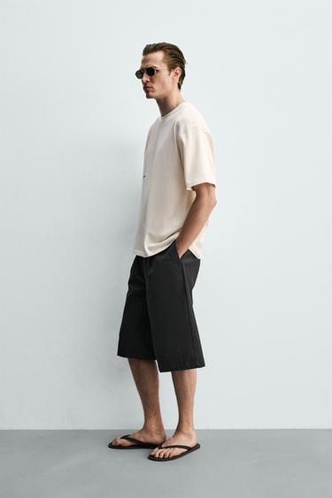 T-SHIRT À INSCRIPTION ET PIÈCES - Blanc cassé de Zara - Image 3