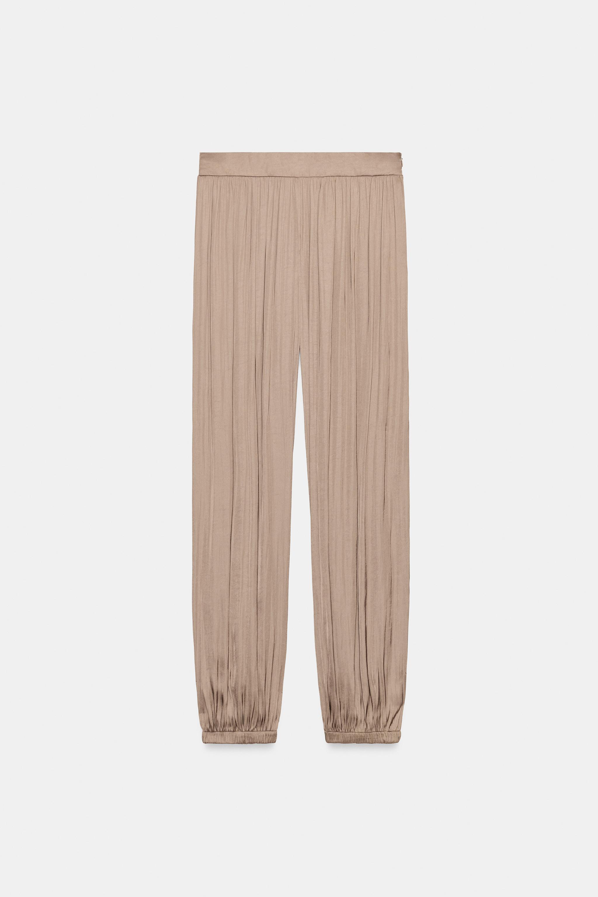 Женские брюки Zara SATIN EFFECT BALLOON PANTS — фото 3