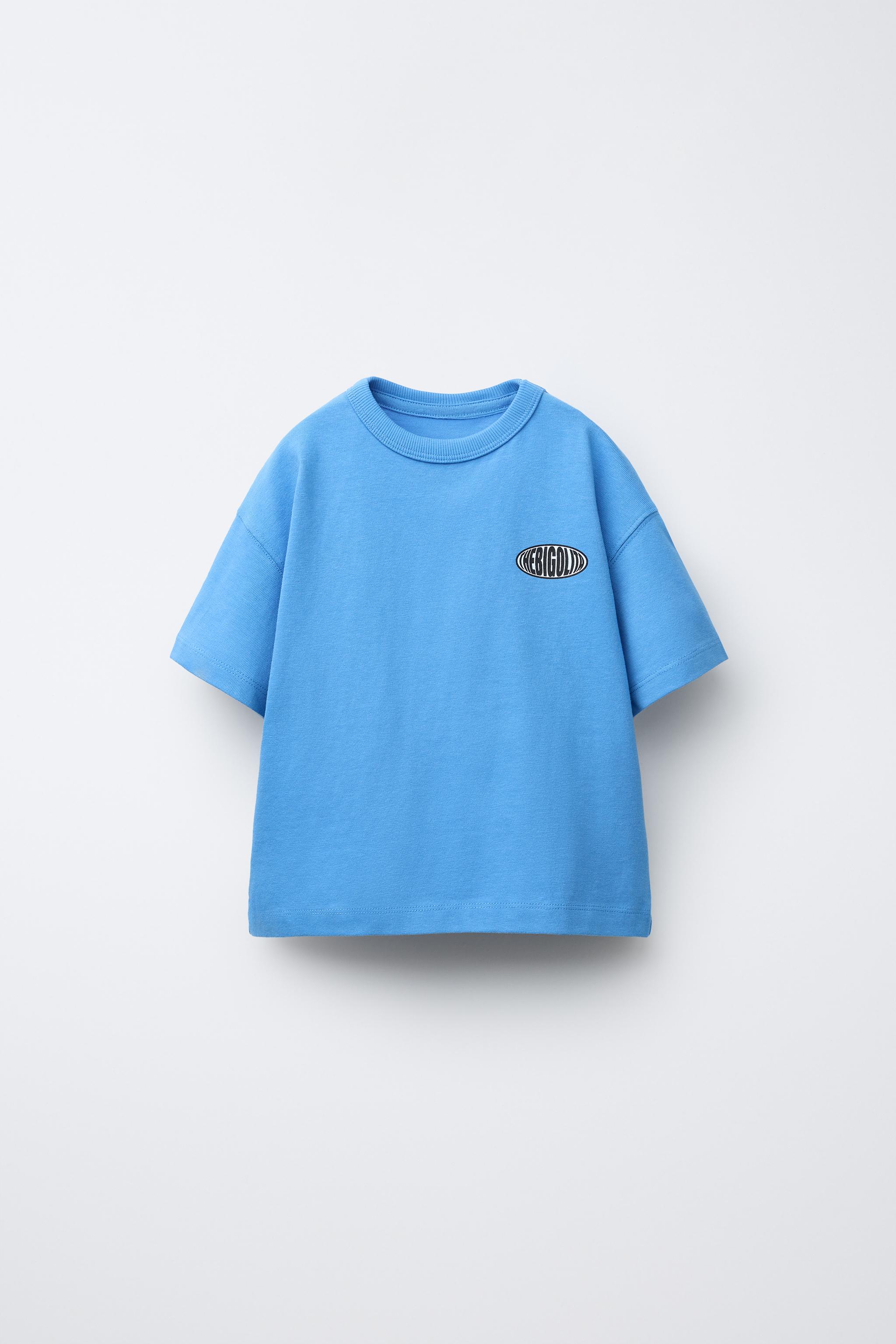 ロゴTシャツ - ブルー | ZARA Japan / 日本