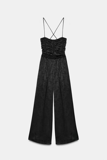MONO LARGO JAQUARD - Negro de Zara