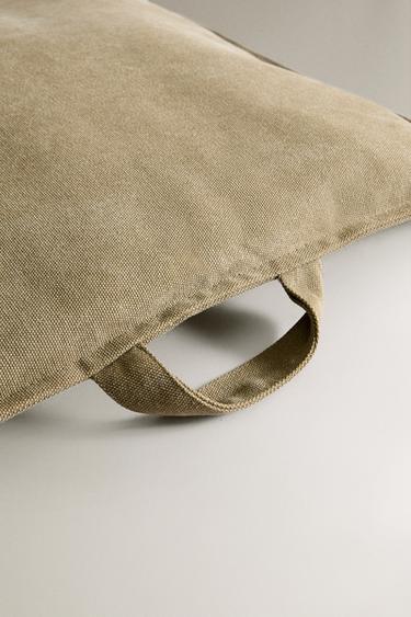 SQUARE PET CUSHION - Khaki by Zara - Image 2