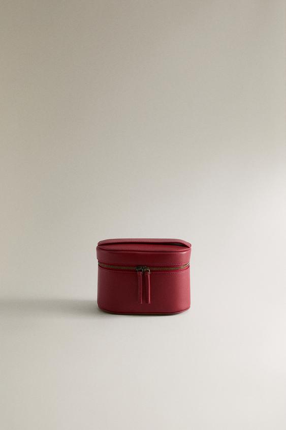 NECESER PIEL RÍGIDO MINI - Rojo de Zara - Imagen 0