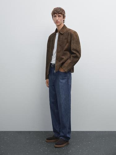 Zara Suede goatskin jacket - Tortoise shell