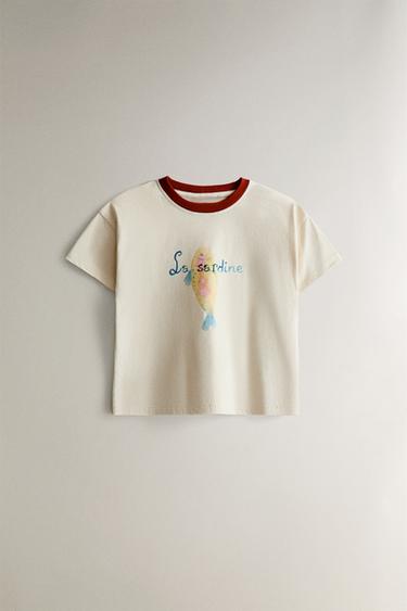 T-SHIRT ENFANT "LA SARDINE" - Blanc cassé de Zara - Image 0