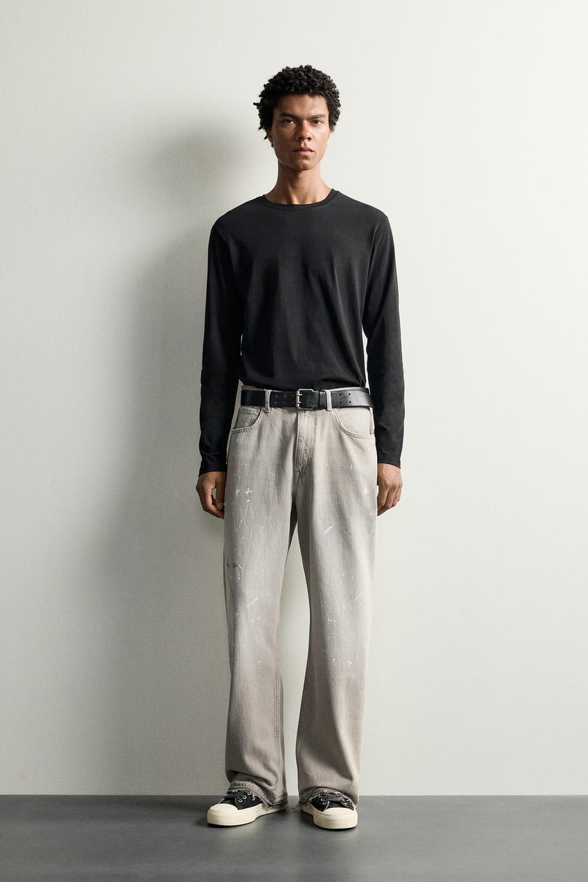 バギーフィット デニムパンツ - グレー | ZARA Japan / 日本