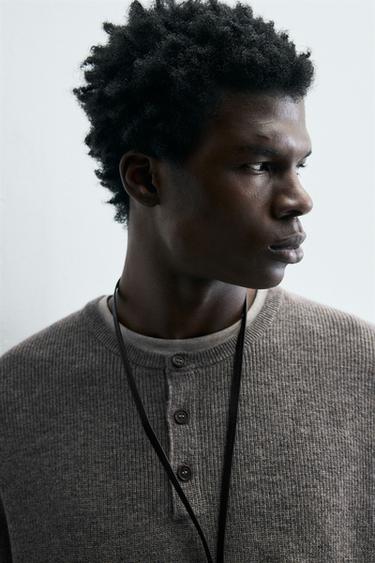 PULL CANNELÉ COL BOULANGER - Gris de Zara - Image 4