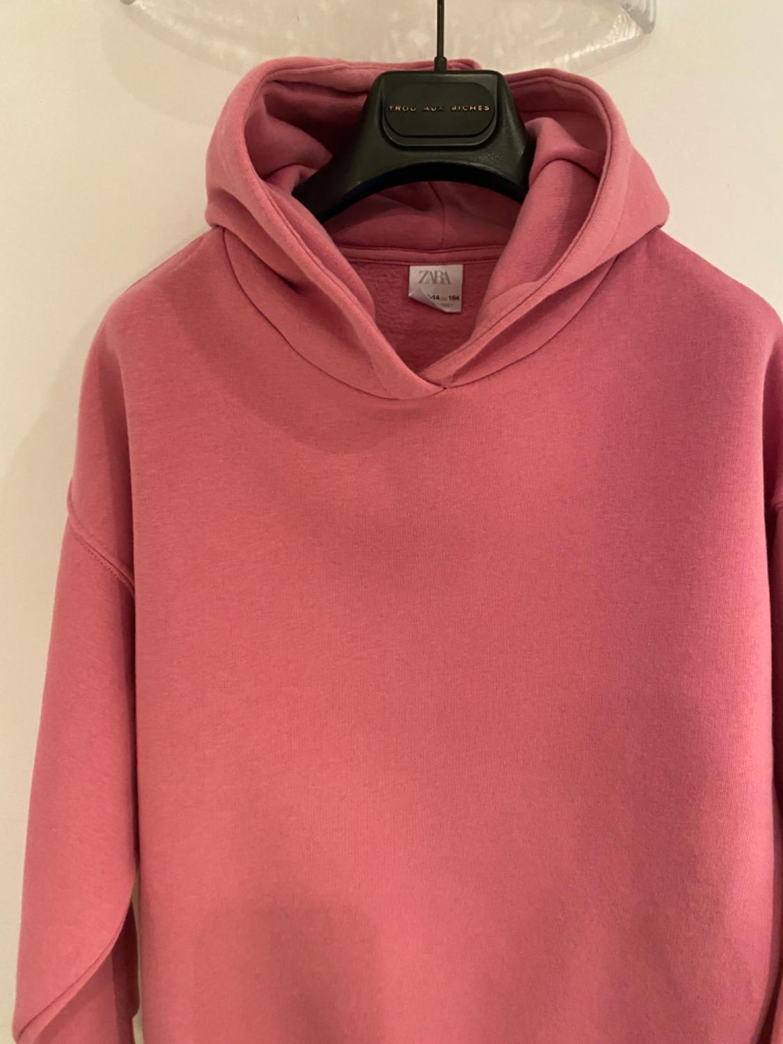 PLAIN HOODIE WITH RIBBED TRIMS - Image 2