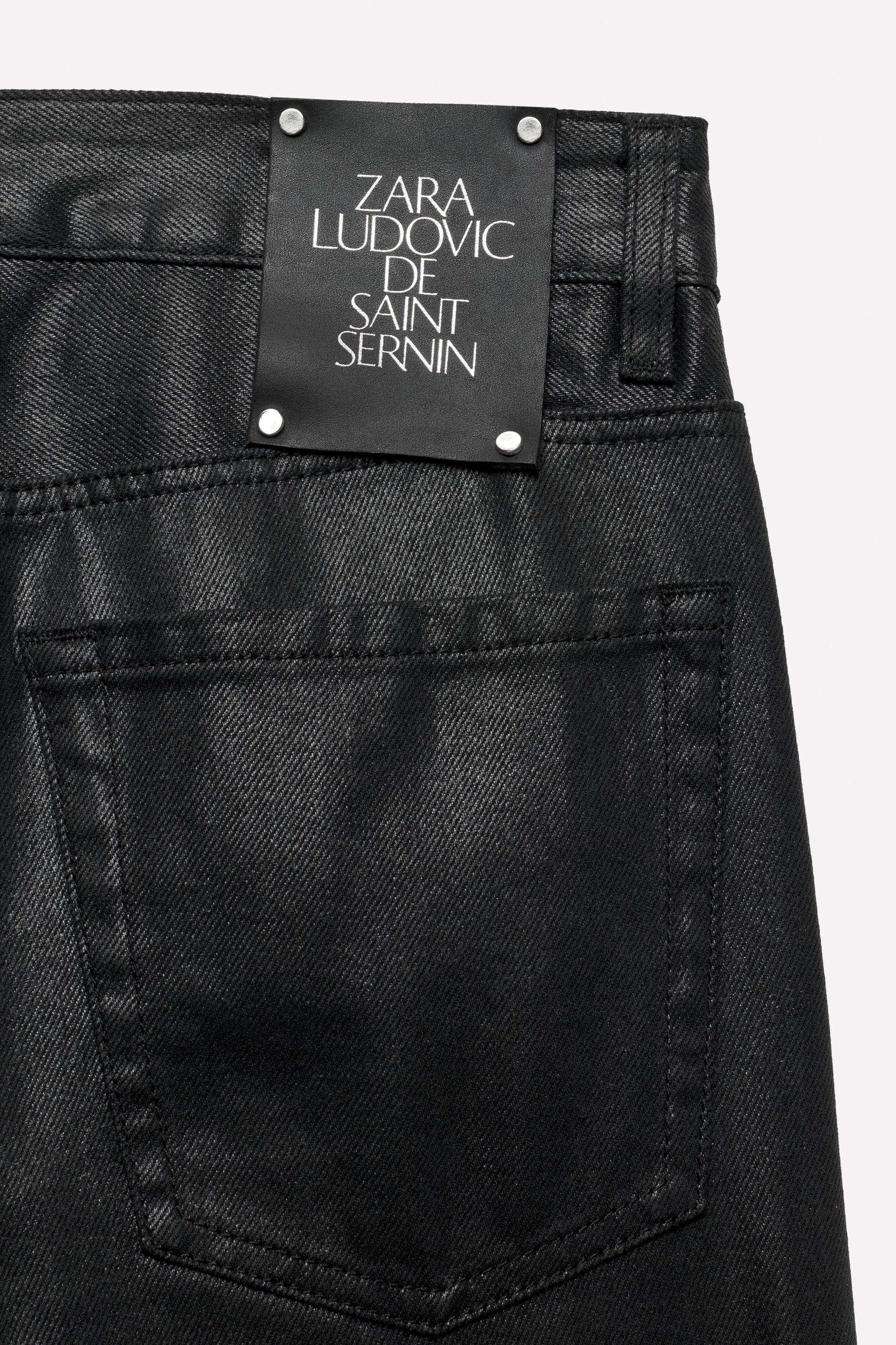 LUDOVIC DE SAINT SERNIN x ZARA WAXED SLIM FIT JEANS - Black | ZARA
