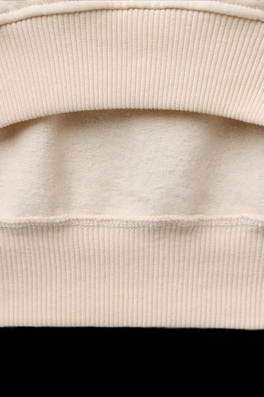 SUDADERA BORDADO CORDÓN - Crudo de Zara