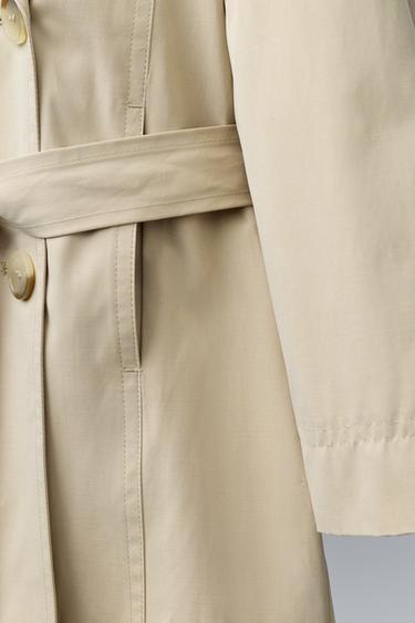 TRENCH LONG BASIQUE - Marron clair de Zara - Image 5
