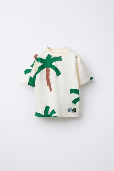 PALM TREE T-SHIRT - Ecru by Zara - Image 0
