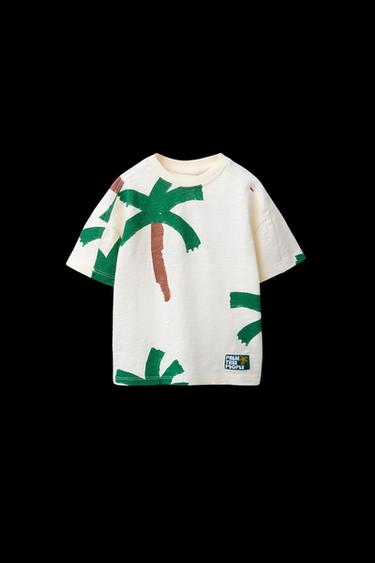 CAMISETA PALMERAS - Crudo de Zara - Imagen 0