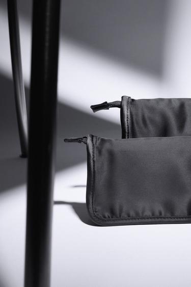 SATEEN MAKEUP WASH BAG - Navy Blue by Zara - Image 6