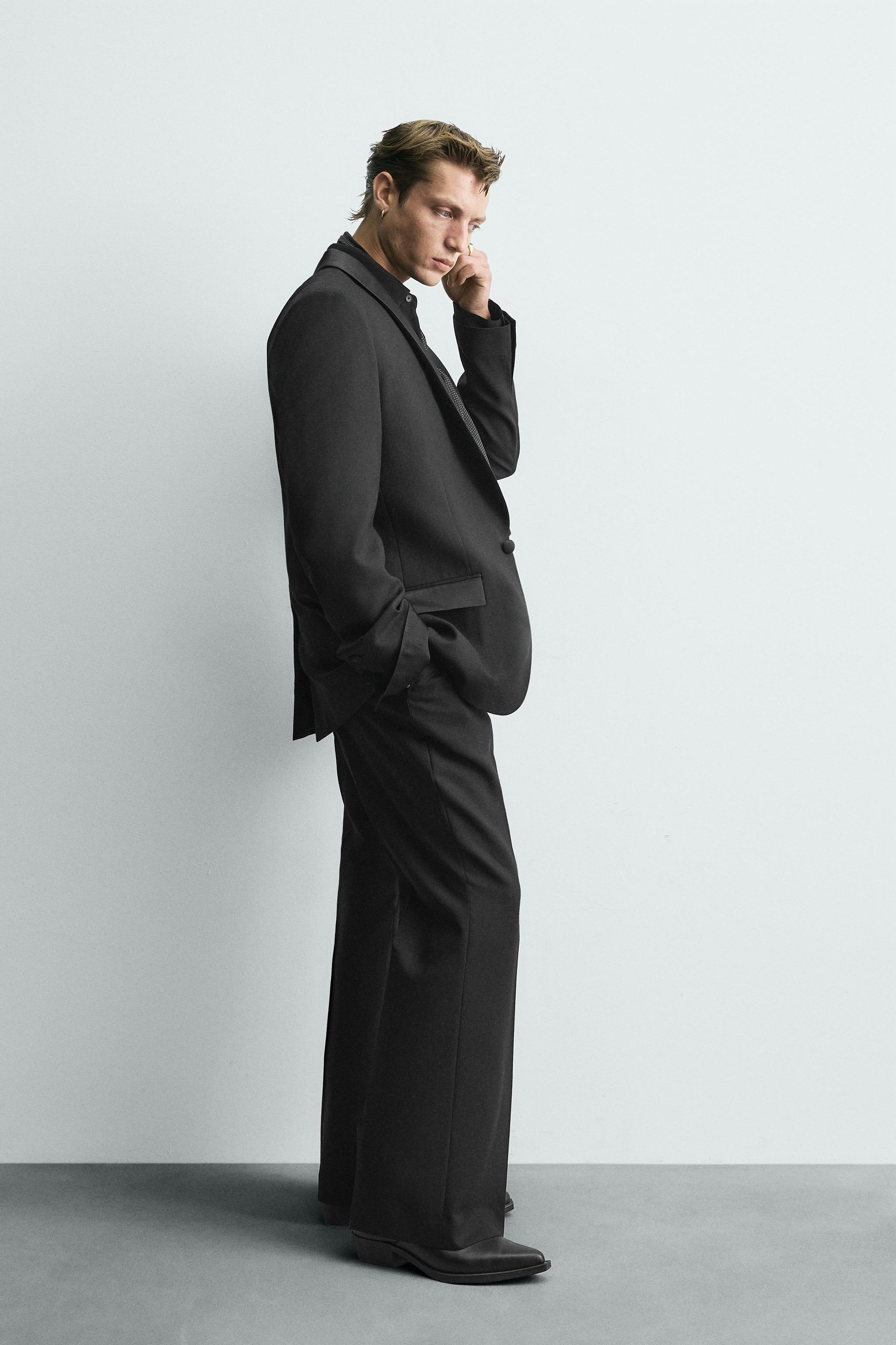 ウールタキシードブレザー - ブラック | ZARA Japan / 日本