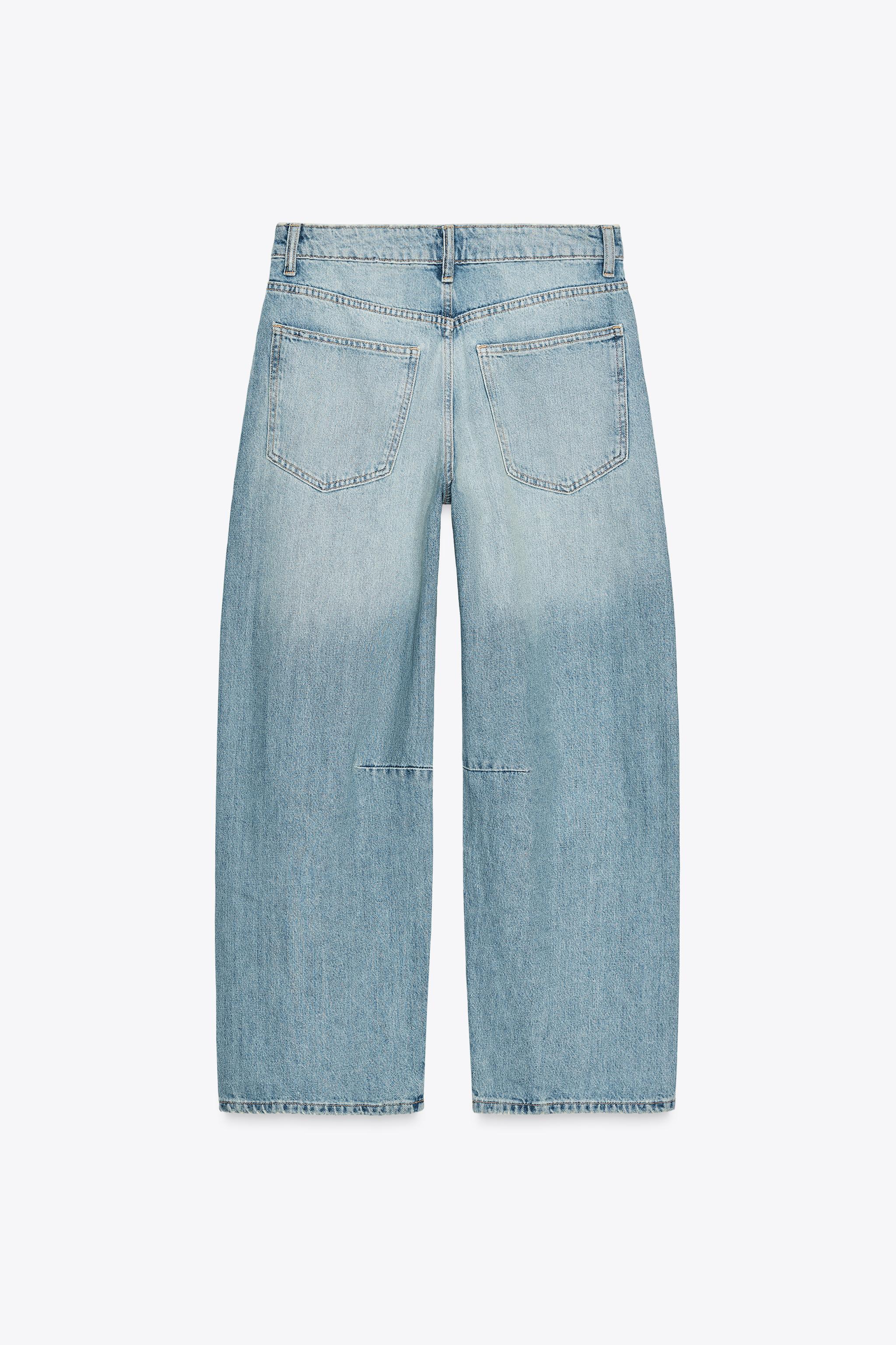 TRF BAGGY BALLOON MID-WAIST JEANS - Blue | ZARA Australia