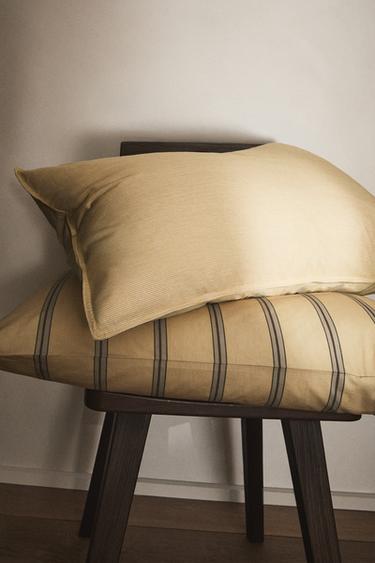 STRIPED PILLOWCASE - Yellow by Zara - Image 6