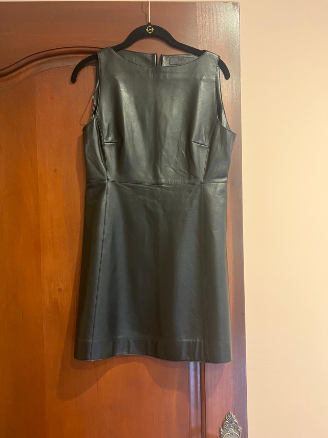 100% LEATHER SHORT DRESS ZW COLLECTION - Image 2