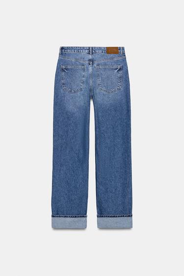 JEANS Z.09 DROIT TAILLE HAUTE CROISÉE COUPE LONGUE - Indigo de Zara - Image 7