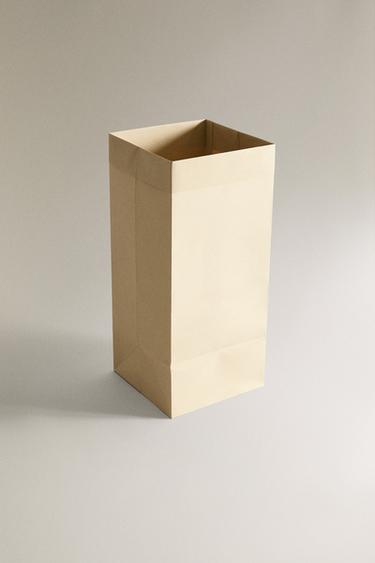 PAPER WASTEPAPER BASKET - Ecru by Zara - Image 1