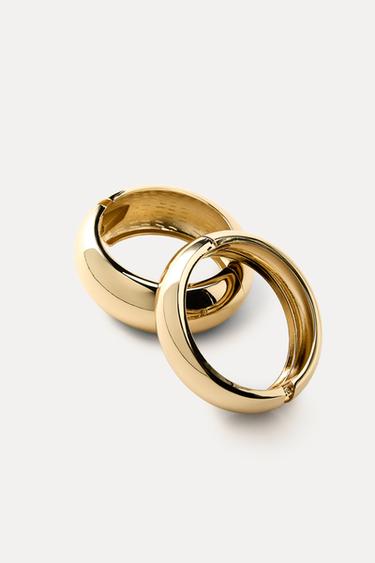 PACK OF 2 EMBOSSED METALLIC BRACELETS - Golden by Zara - Image 3