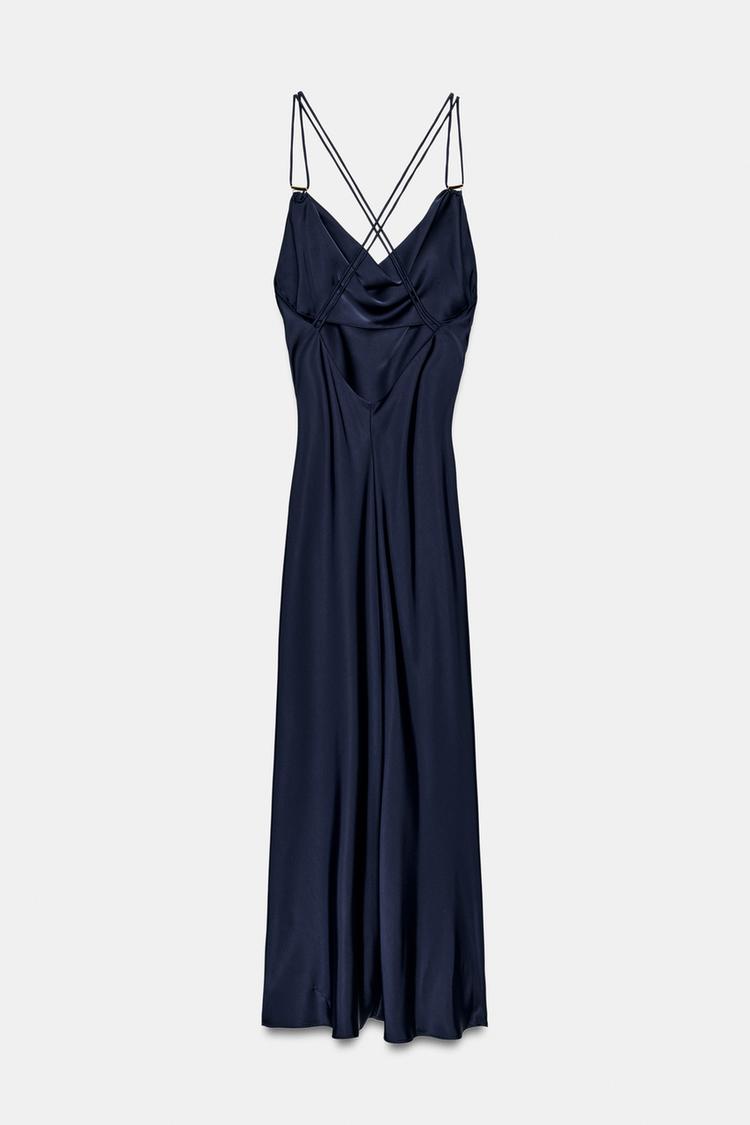 Vestido camisero con detalle dorado 4