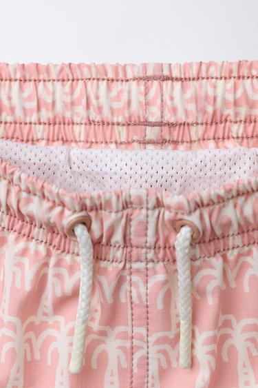 2-6 YEARS/ PALM TREE PRINT SWIM SHORTS - Beige-pink by Zara - Image 2