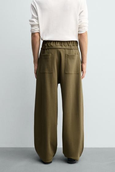PLEATED DRAWSTRING TROUSERS - Ochre by Zara - Image 2
