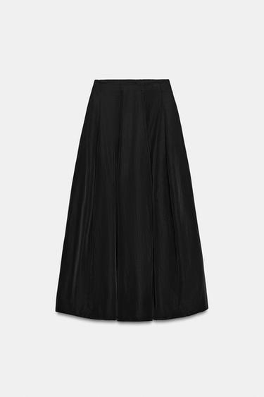 FALDA MIDI CAPA - Negro de Zara - Imagen 0