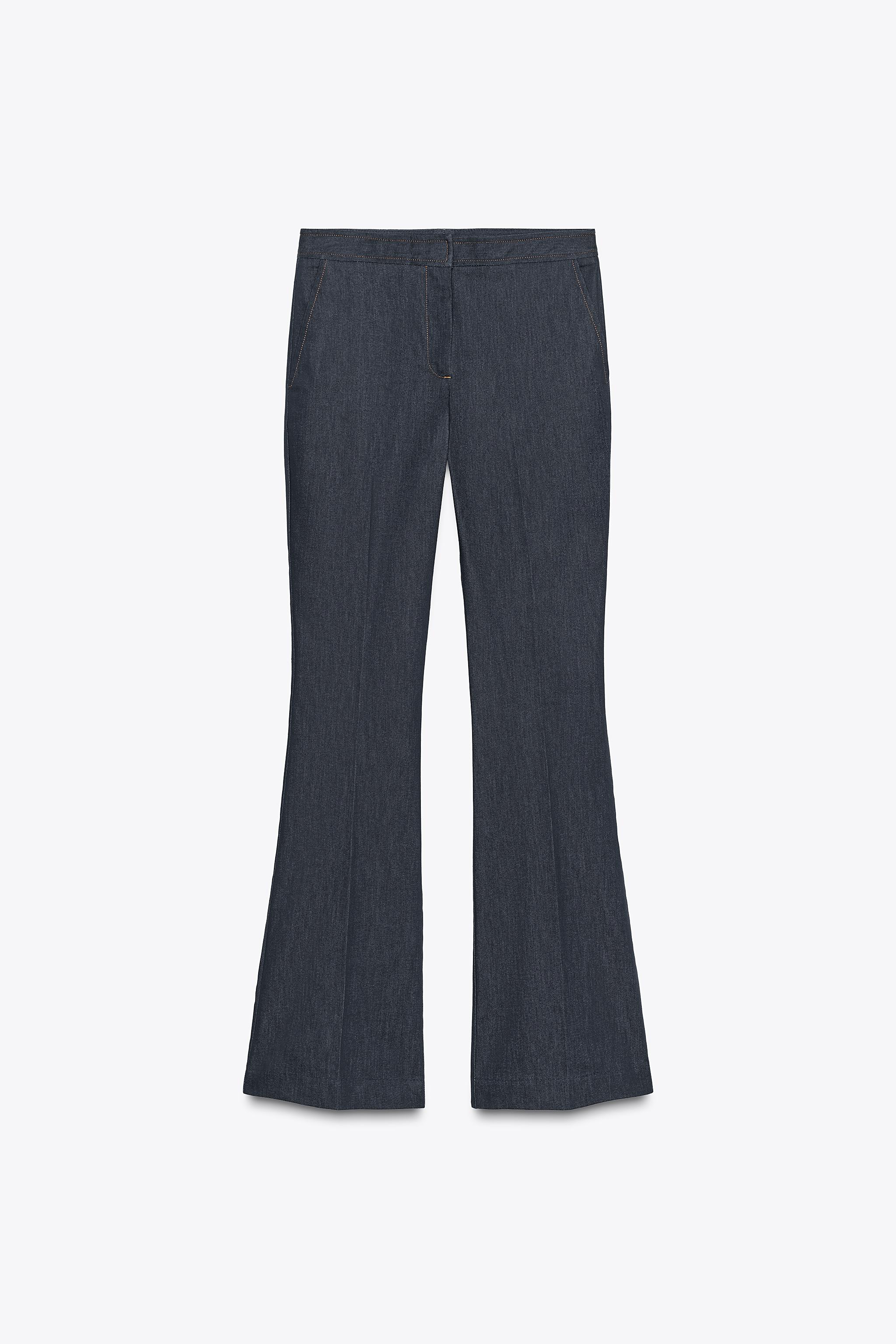 【T 】ZARA コントラスト パンツ デニム セットアップ デニムトップとステッチ入りパンツのセット | ZARA Japan / 日本