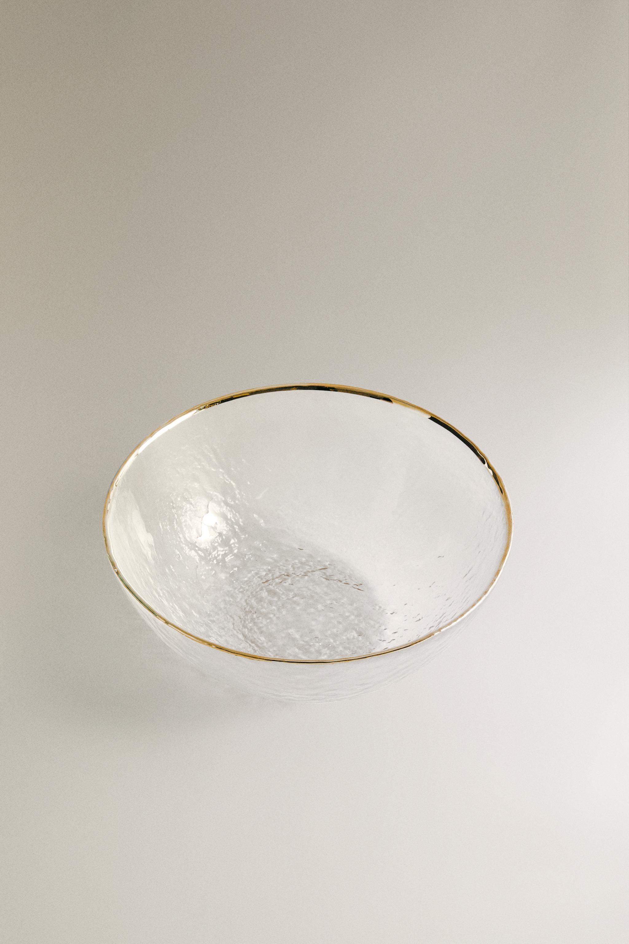 BOL EN VERRE RELIEF FILET DORÉ