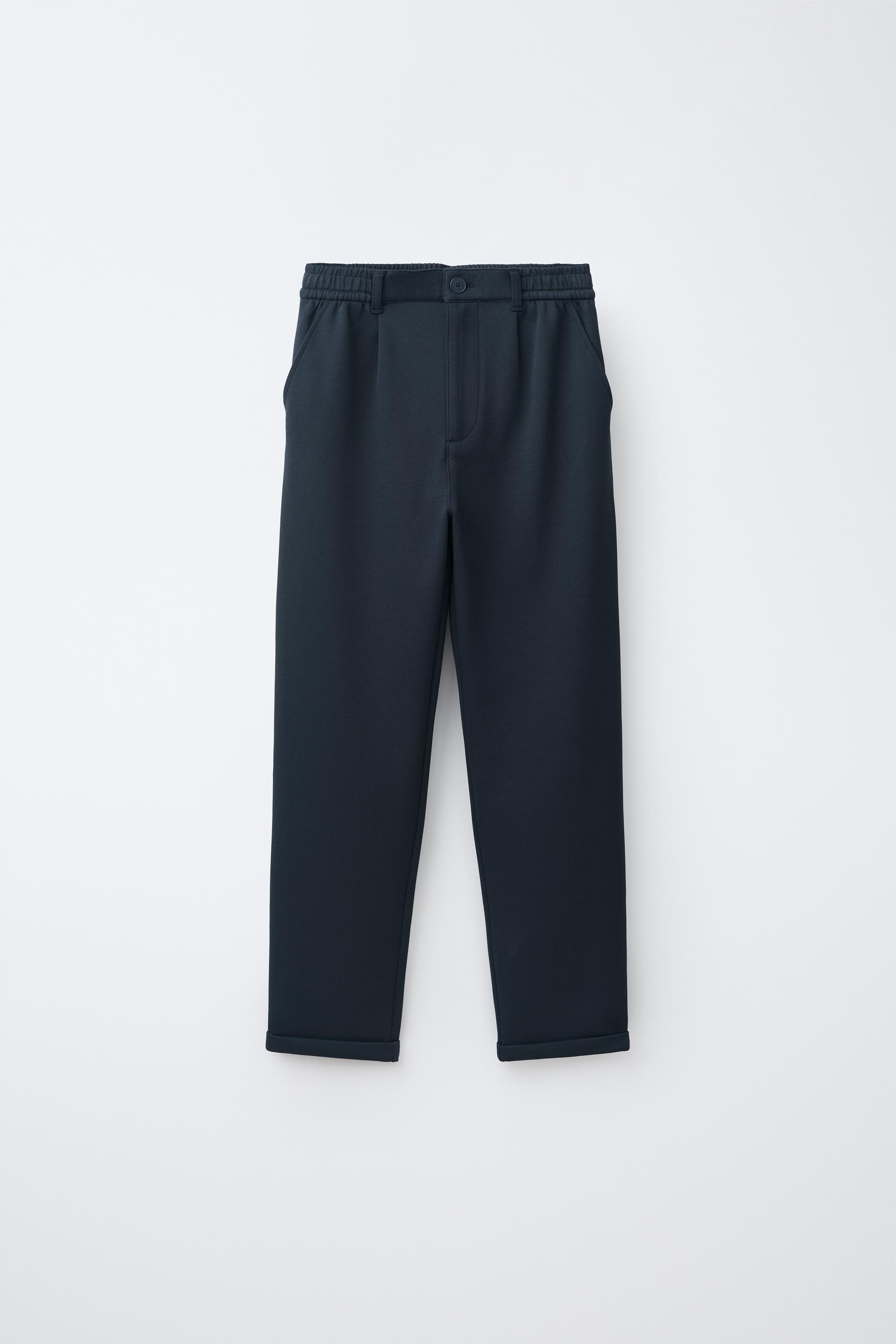 RELAXED COMFORT PANTS — Navy blue