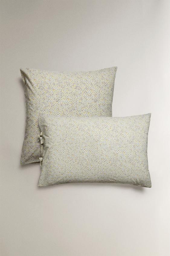 CHILDREN'S FLORAL PILLOWCASE - ليموني الخاص بـ Zara - صورة 0