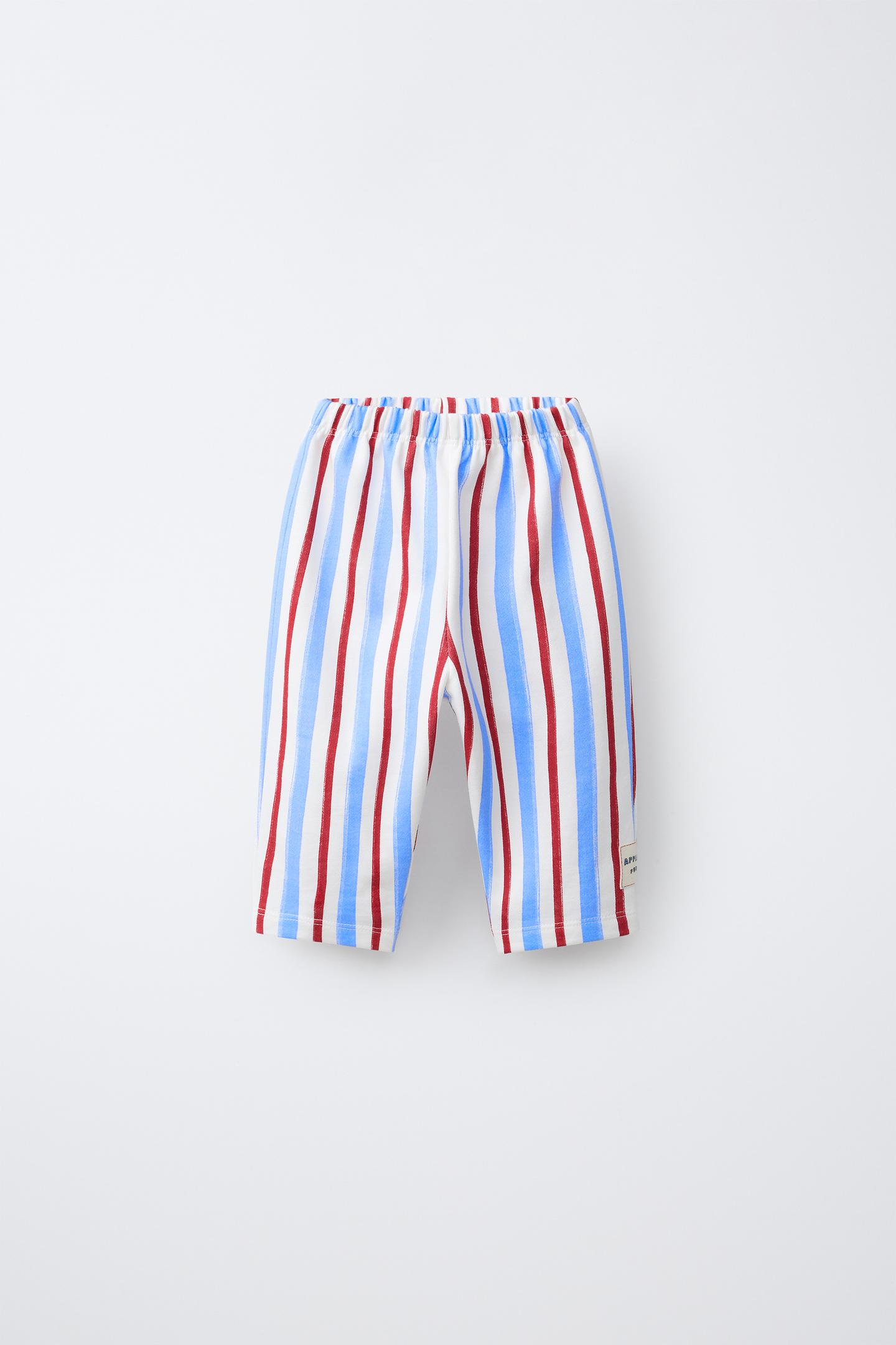 Детские брюки Zara Striped, цвет: Белый — фото 1