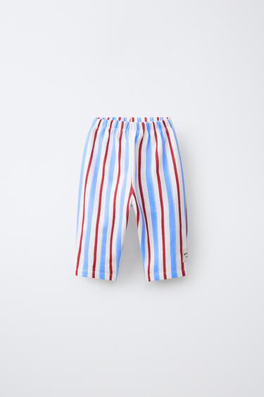 STRIPED TROUSERS - White by Zara - Image 0